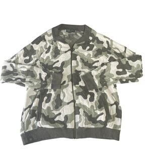 BAREFOOT‎ DREAMS Cozychic Ultra Lite Medium Zip Up Camo Jacket Pockets Bomber